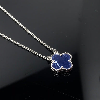 [Charm Aries Jewelry]CLOVER PIETERSITE SILVER LONG NECKLACE