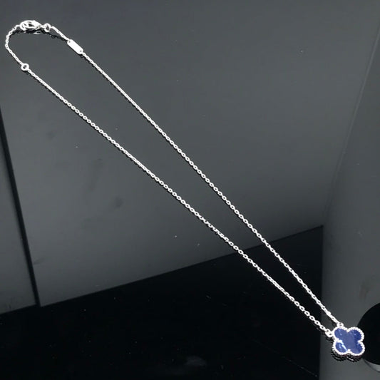 [Charm Aries Jewelry]CLOVER PIETERSITE SILVER LONG NECKLACE