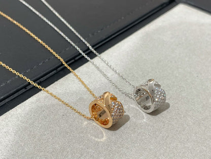 [Charm Aries Jewelry]LIENS EVIDENCE DIAMOND PAVED NECKLACE