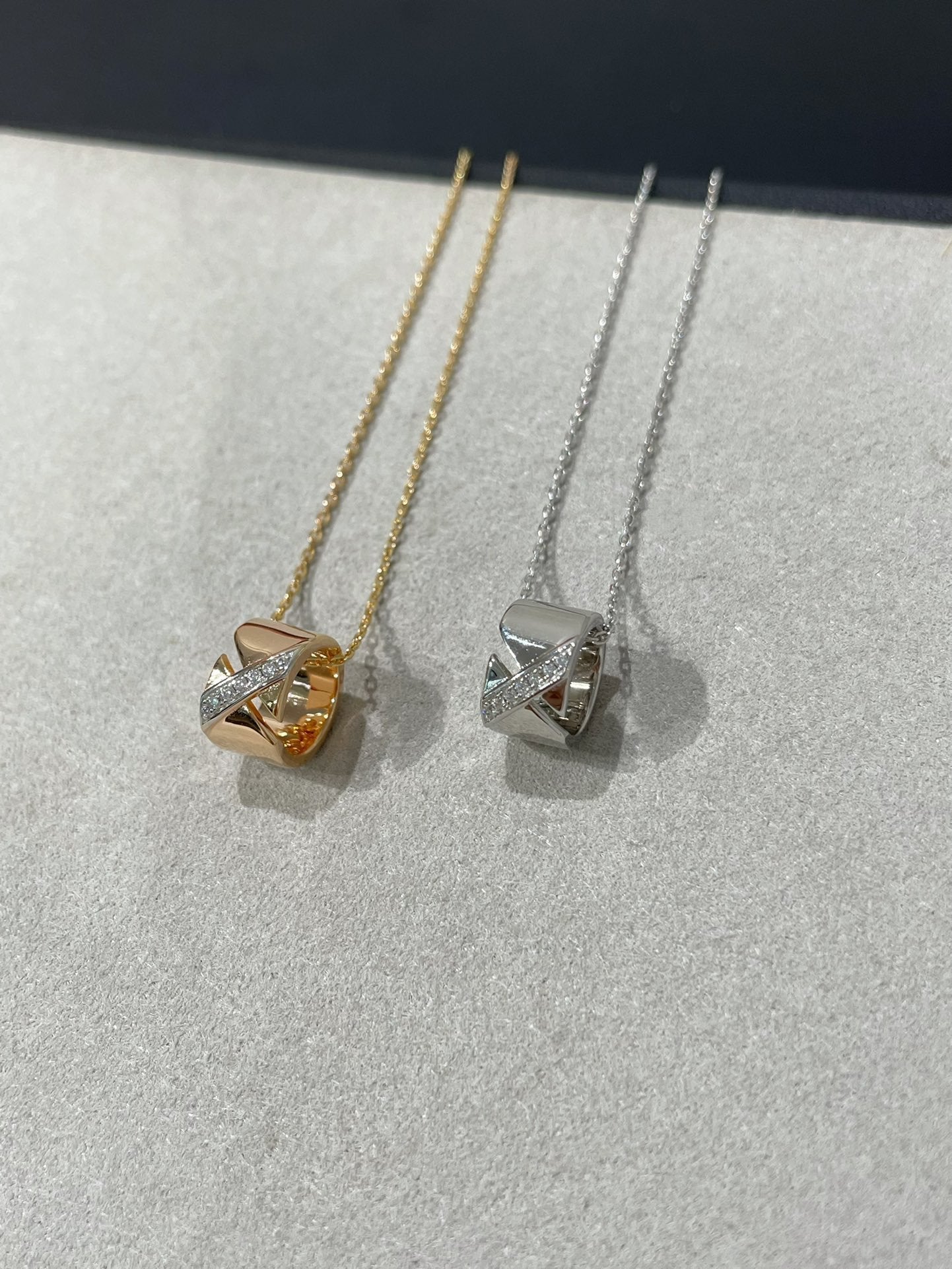 [Charm Aries Jewelry]LIENS EVIDENCE DIAMOND NECKLACE
