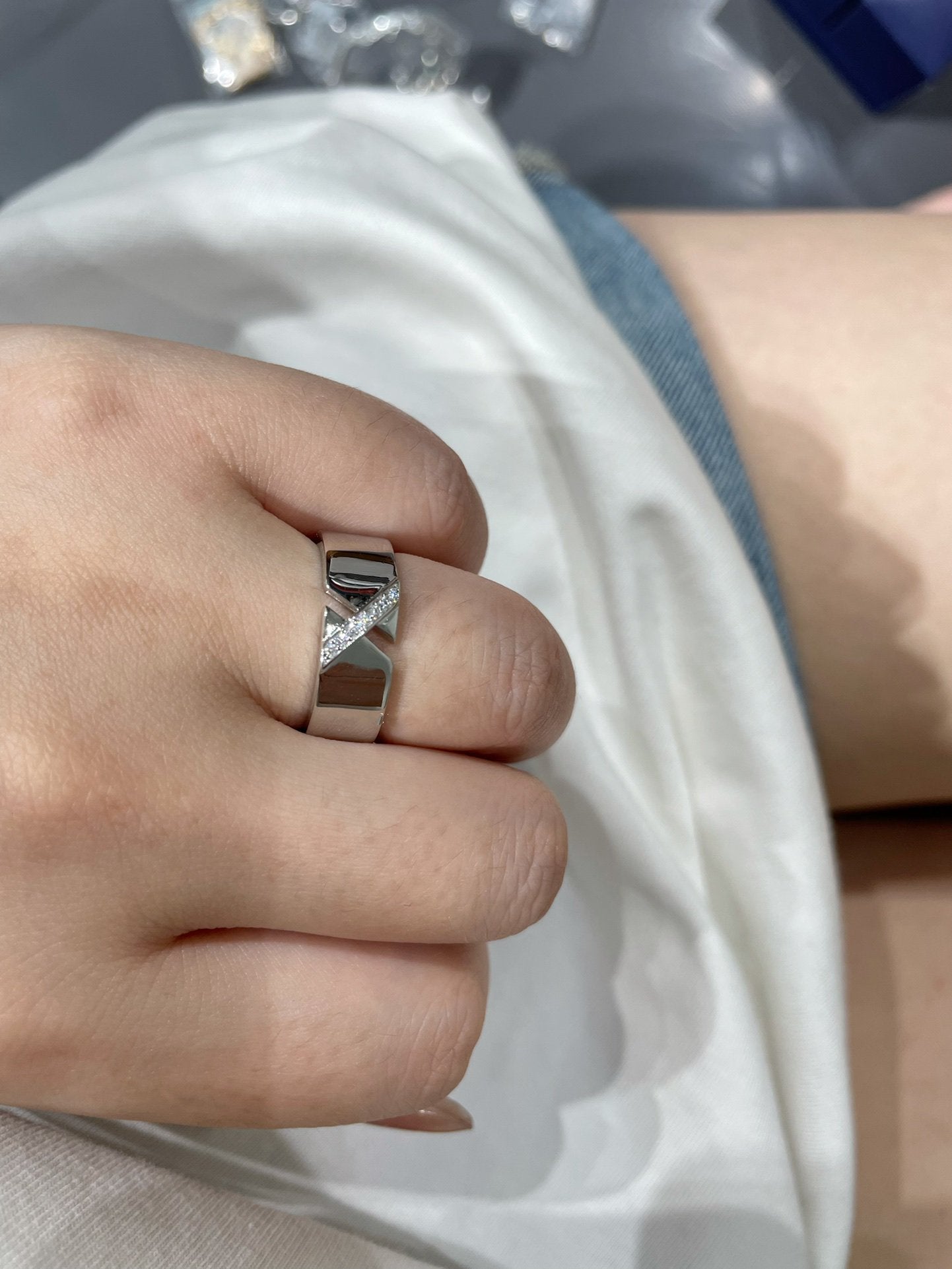 [Charm Aries Jewelry]LIENS EVIDENCE DIAOMOND RING