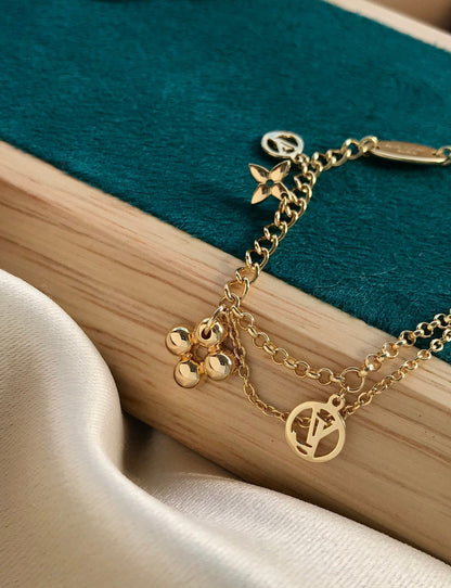 [Charm Aries Jewelry]BLOOMING PINK GOLD MOP BRACELET