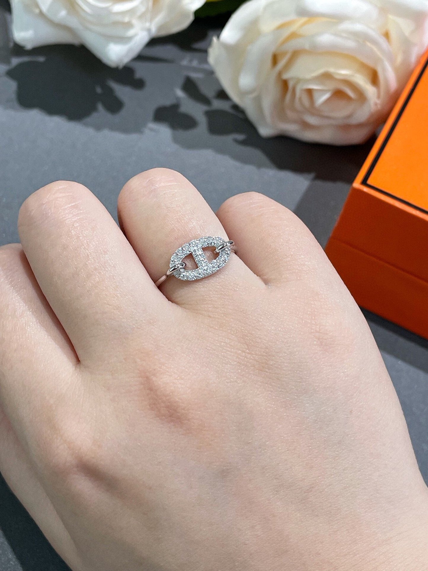 [Charm Aries Jewelry]RONDE SMALL DIAMOND RING