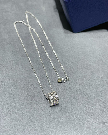 [Charm Aries Jewelry]BEE LOVE DIAMOND PAVED 3 ROW NECKLACE