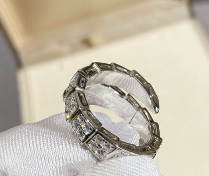 [Charm Aries Jewelry]SERPENTI RING SILVER DIAMOND PAVED