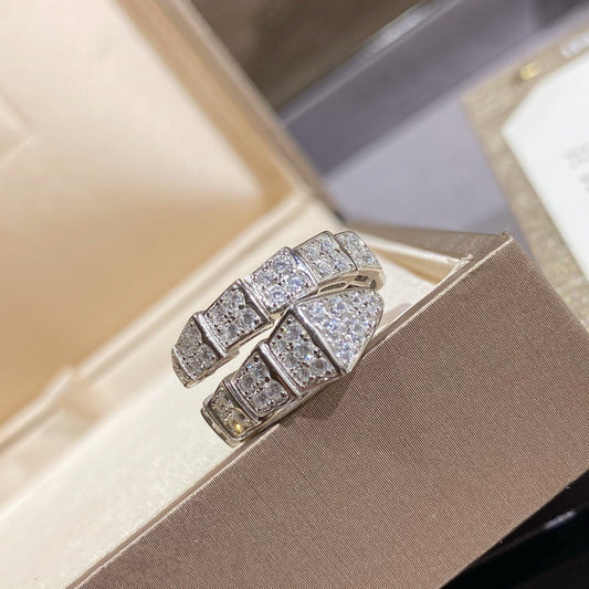 [Charm Aries Jewelry]SERPENTI RING SILVER DIAMOND PAVED
