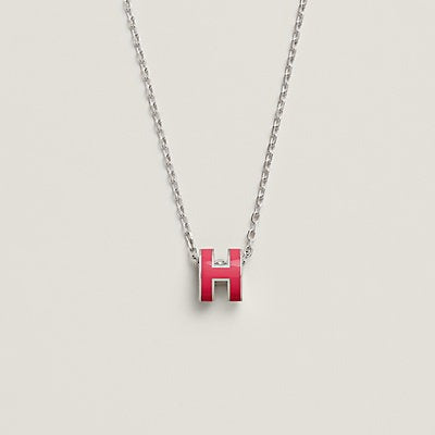 [Charm Aries Jewelry]H NECKLACE PINK