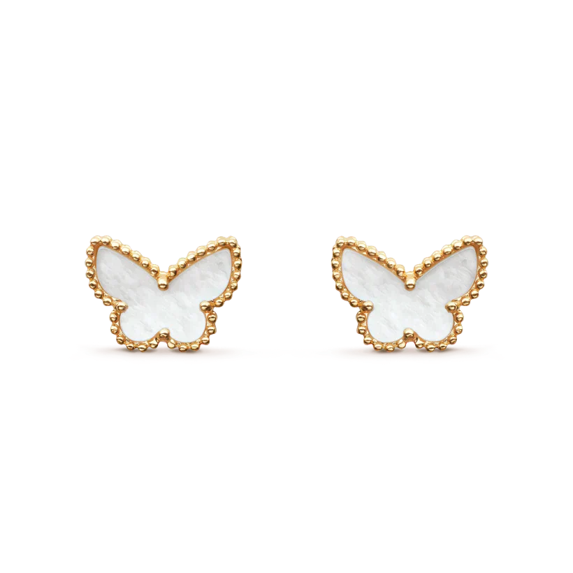 [Charm Aries Jewelry]SWEET BUTTERFLY MOP EARSTUDS