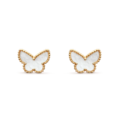 [Charm Aries Jewelry]SWEET BUTTERFLY MOP EARSTUDS