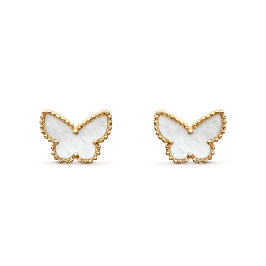 [Charm Aries Jewelry]SWEET BUTTERFLY MOP EARSTUDS
