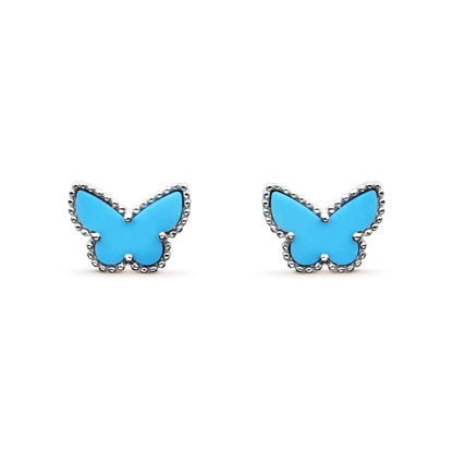 [Charm Aries Jewelry]BUTTERFLY TURQUOISE EARRINGS SILVER