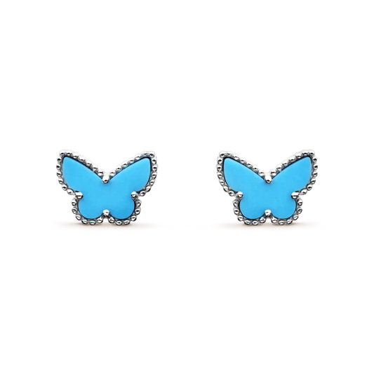 [Charm Aries Jewelry]BUTTERFLY TURQUOISE EARRINGS SILVER