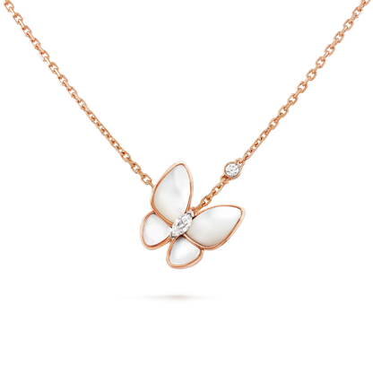 [Charm Aries Jewelry]BUTTERFLY MOP DIAMOND NECKLACE