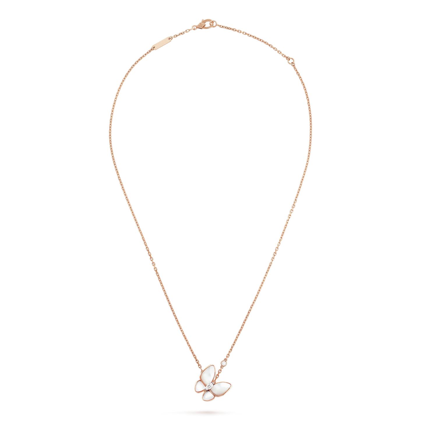 [Charm Aries Jewelry]BUTTERFLY MOP DIAMOND NECKLACE