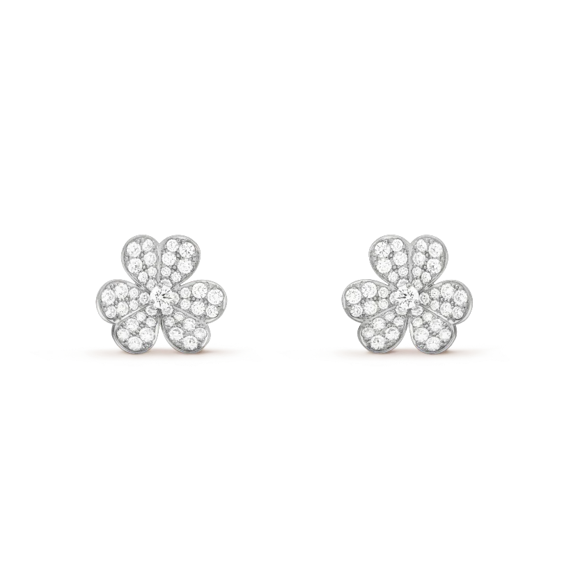 [Charm Aries Jewelry]CLOVER COMOS DIAMOND EARRINGS SILVER