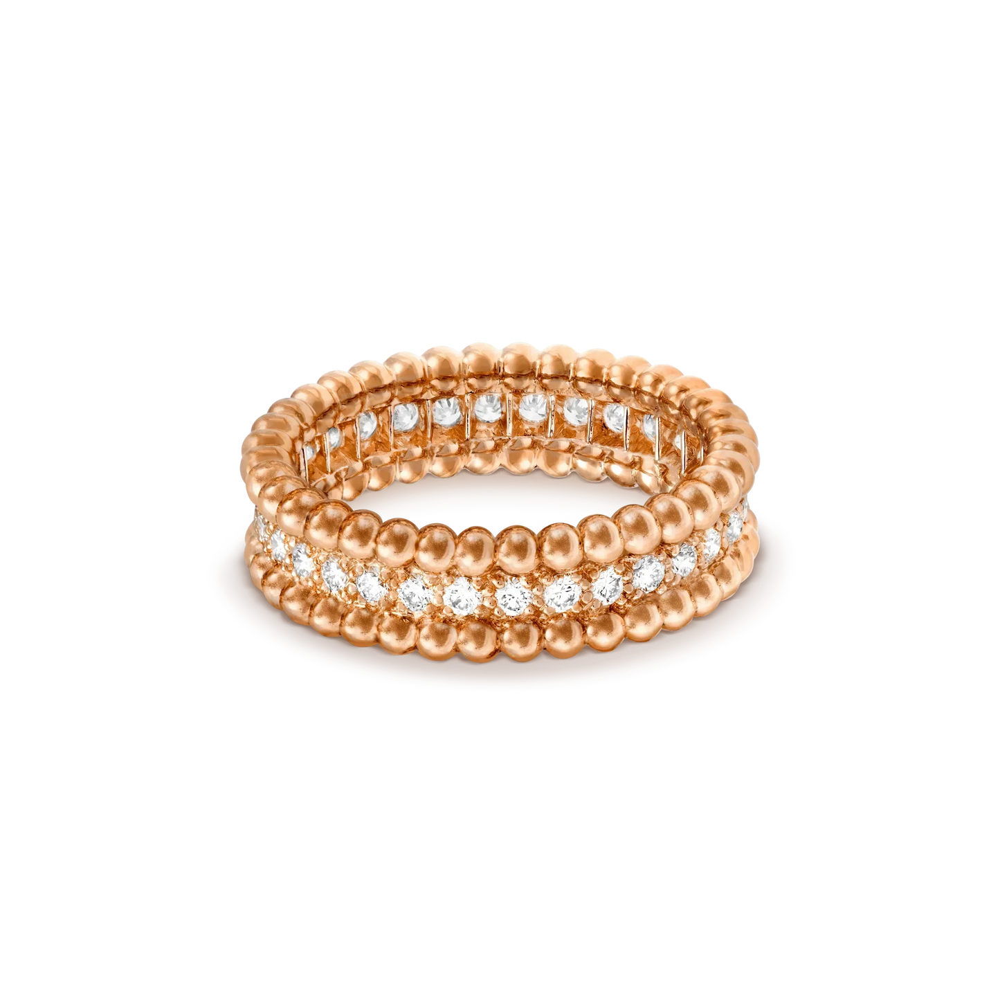 [Charm Aries Jewelry]PERLEE DIAMOND ROSE GOLD RING