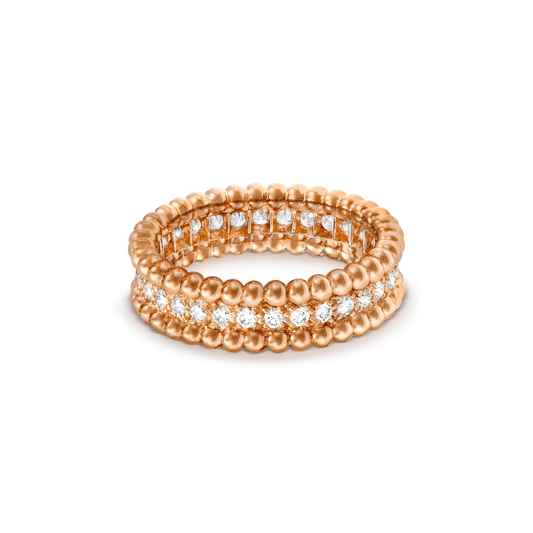 [Charm Aries Jewelry]PERLEE DIAMOND ROSE GOLD RING