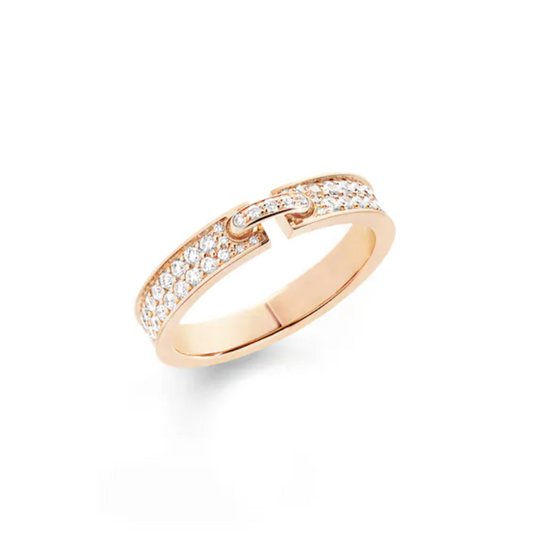 [Charm Aries Jewelry]ALLIANCE LIENS VIDENCE PAVED DIAMOND 4MM RING