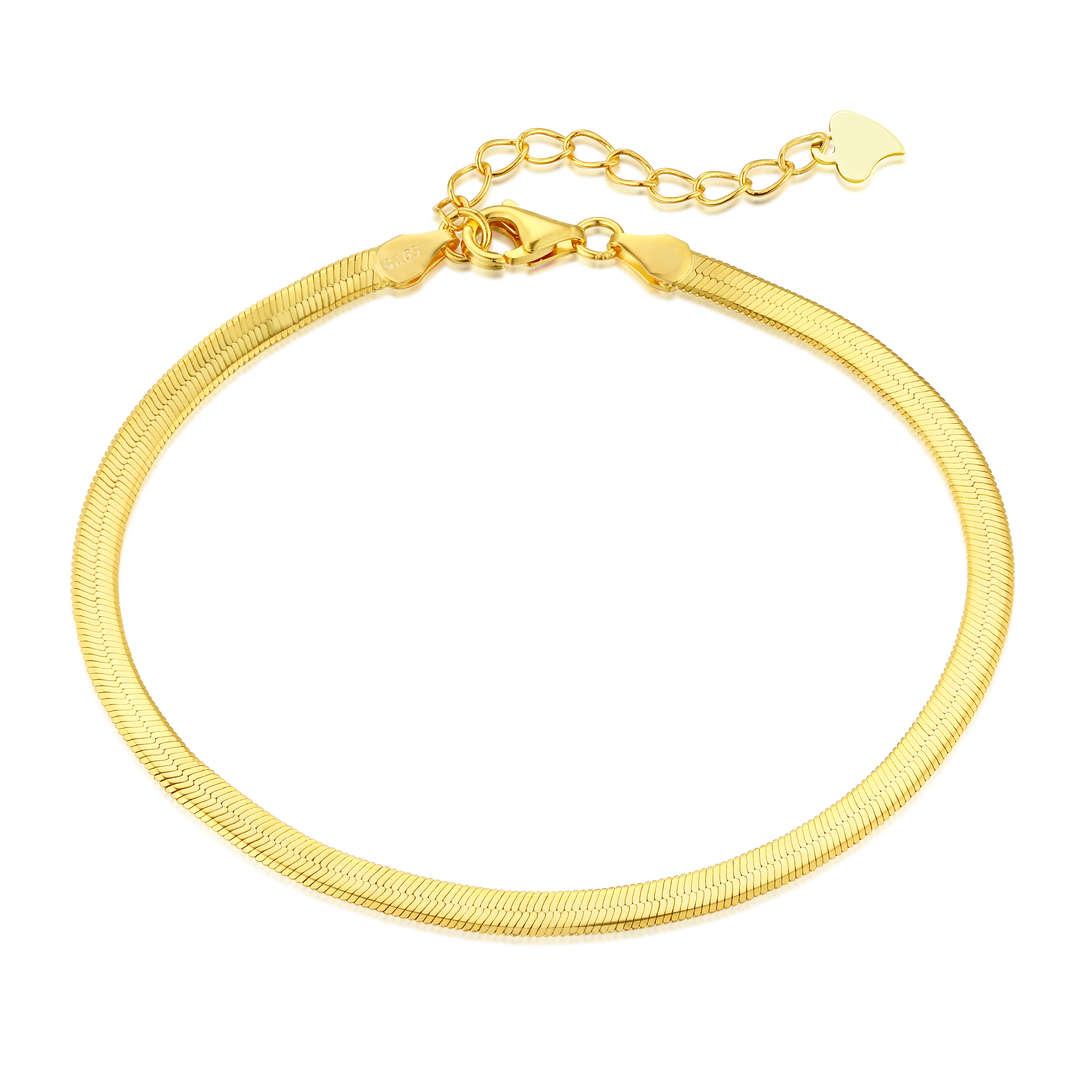 [Charm Aries Jewelry]Flat Snake Bone Chain Blade Necklace