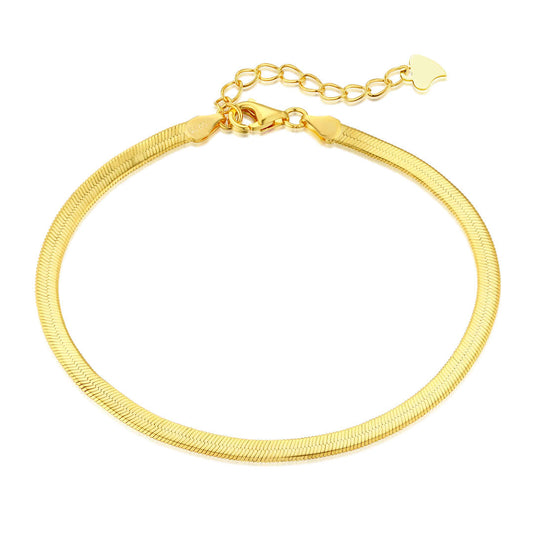 [Charm Aries Jewelry]Flat Snake Bone Chain Blade Necklace