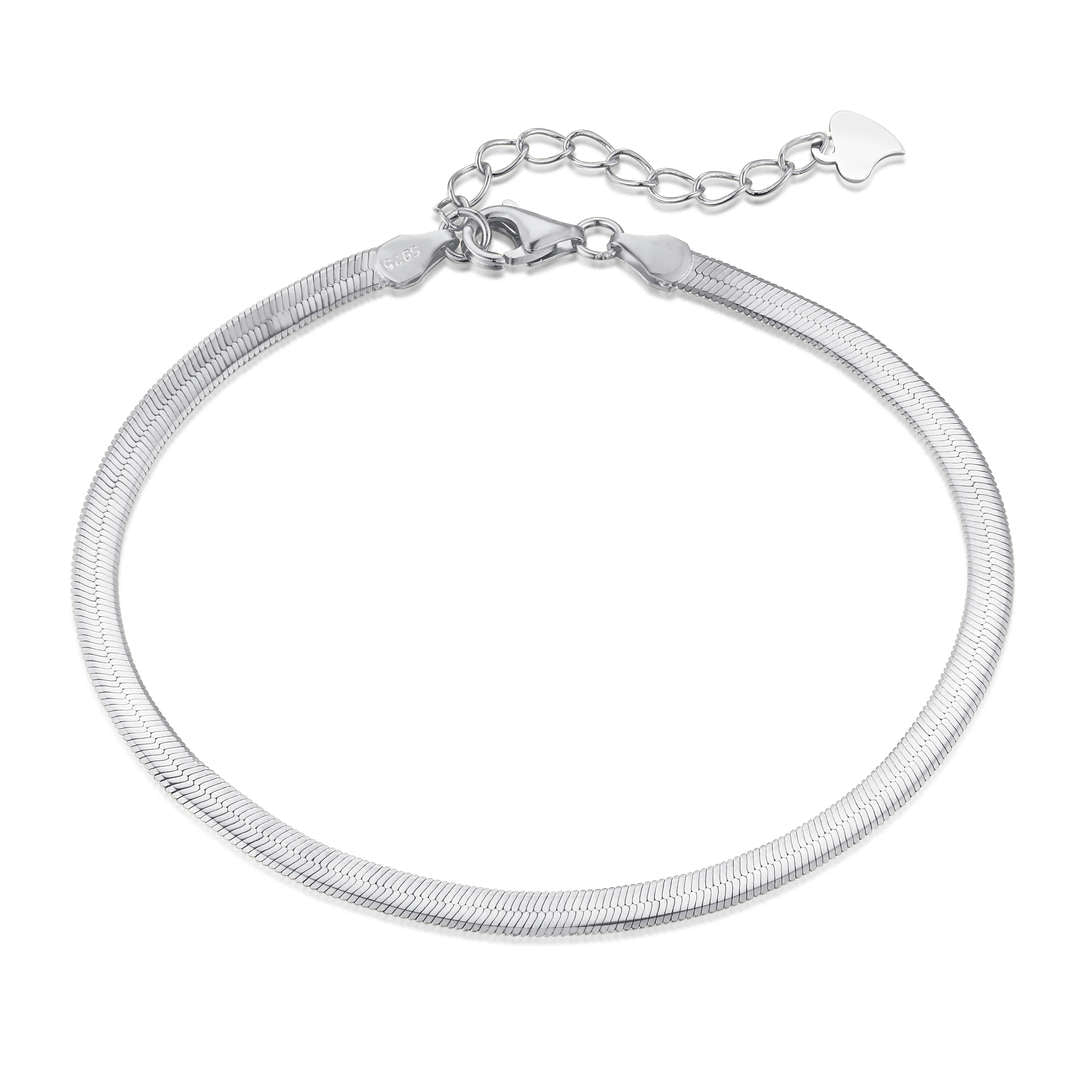 [Charm Aries Jewelry]Flat Snake Bone Chain Blade Necklace