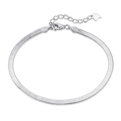 [Charm Aries Jewelry]Flat Snake Bone Chain Blade Necklace