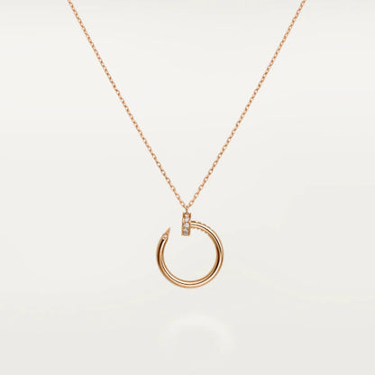 [Charm Aries Jewelry]JUSTE NECKLACE PINK GOLD