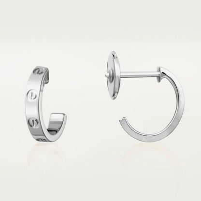 [Charm Aries Jewelry]LOVE EARRINGS 2.65MM SILVER
