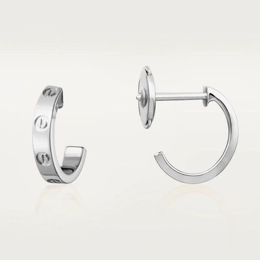 [Charm Aries Jewelry]LOVE EARRINGS 2.65MM SILVER