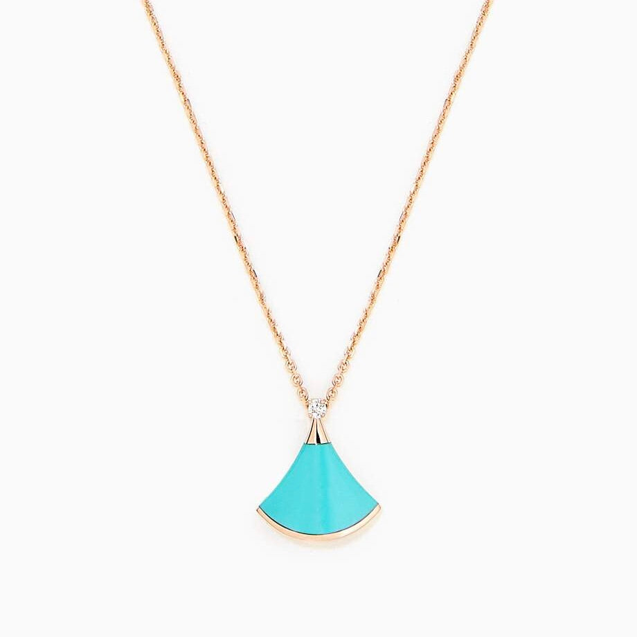 [Charm Aries Jewelry]DREAM NECKLACE TURQUOISE PINK GOLD
