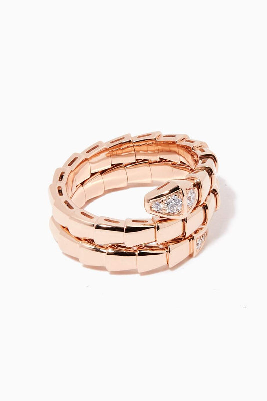 [Charm Aries Jewelry]SERPENTS DOUBLE ROW DIAMOND RING