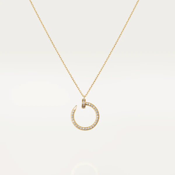 [Charm Aries Jewelry]JUSTE NECKLACE GOLD DIAMONDS