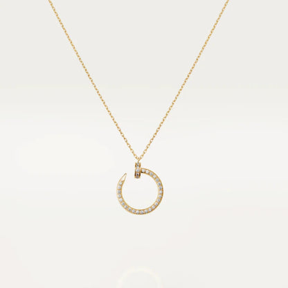 [Charm Aries Jewelry]JUSTE NECKLACE GOLD DIAMONDS
