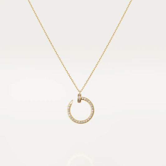 [Charm Aries Jewelry]JUSTE NECKLACE GOLD DIAMONDS