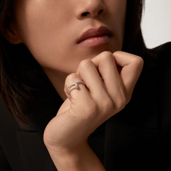 [Charm Aries Jewelry]JUSTE RING 1.8MM SILVER DIAMONDS