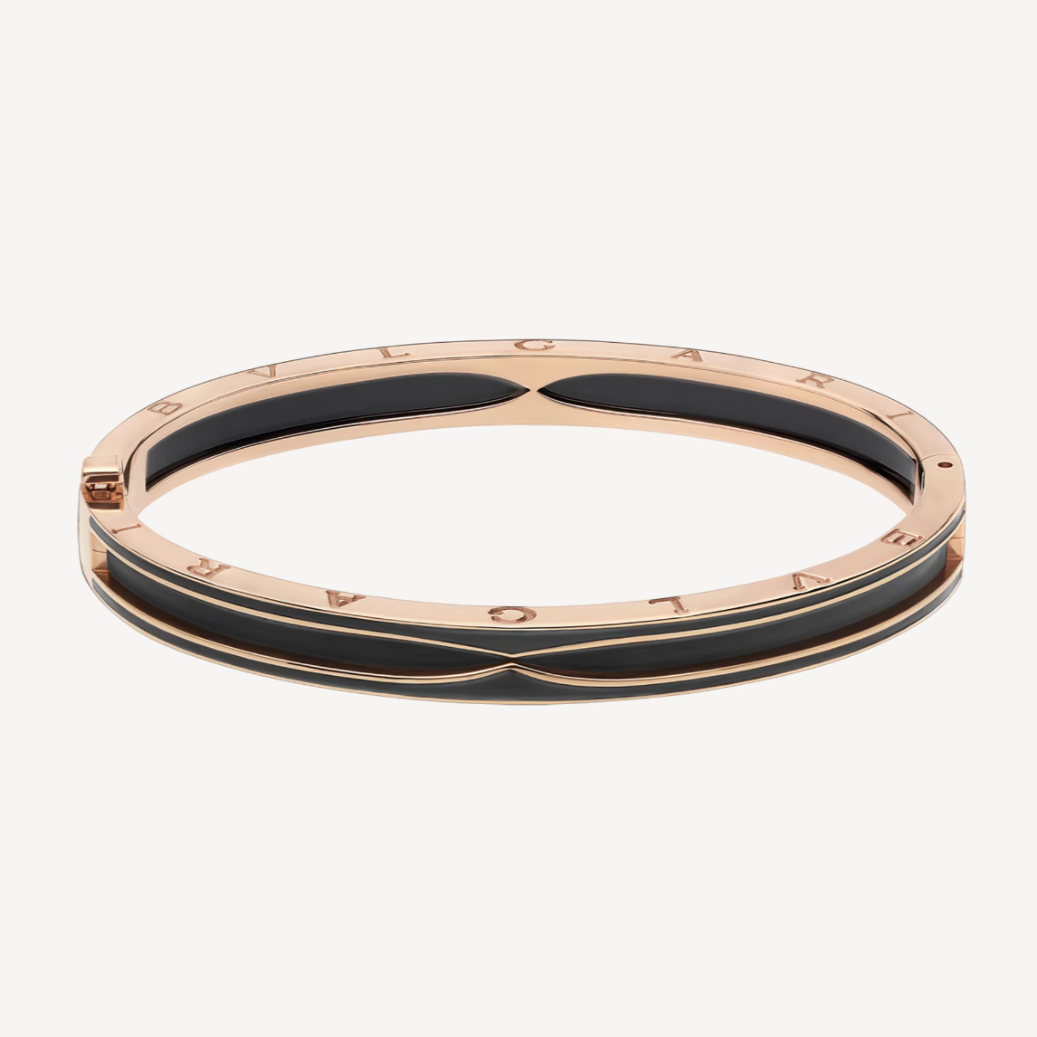 [Charm Aries Jewelry]ZERO 1 PINK GOLD WITH MATTE BLACK CERAMIC BRACELET