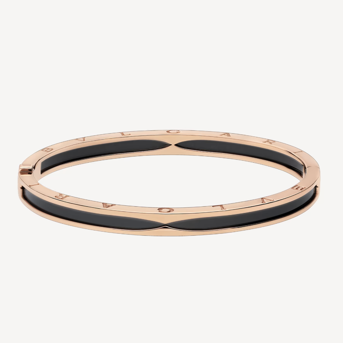 [Charm Aries Jewelry]ZERO 1 PINK GOLD WITH BLACK CERAMIC BRACELET