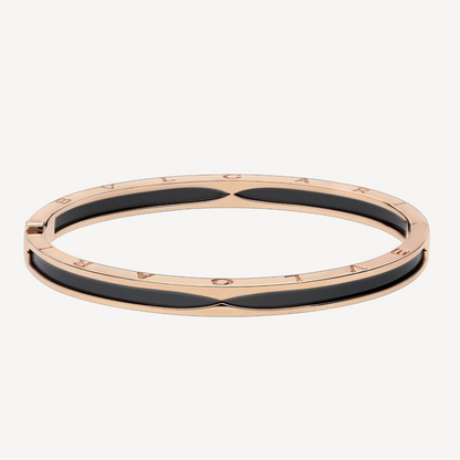 [Charm Aries Jewelry]ZERO 1 PINK GOLD WITH BLACK CERAMIC BRACELET