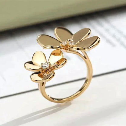 [Charm Aries Jewelry]CLOVER COMOS GOLD DIAMOND RING