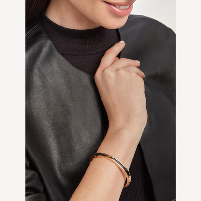 [Charm Aries Jewelry]ZERO 1 PINK GOLD WITH BLACK CERAMIC BRACELET