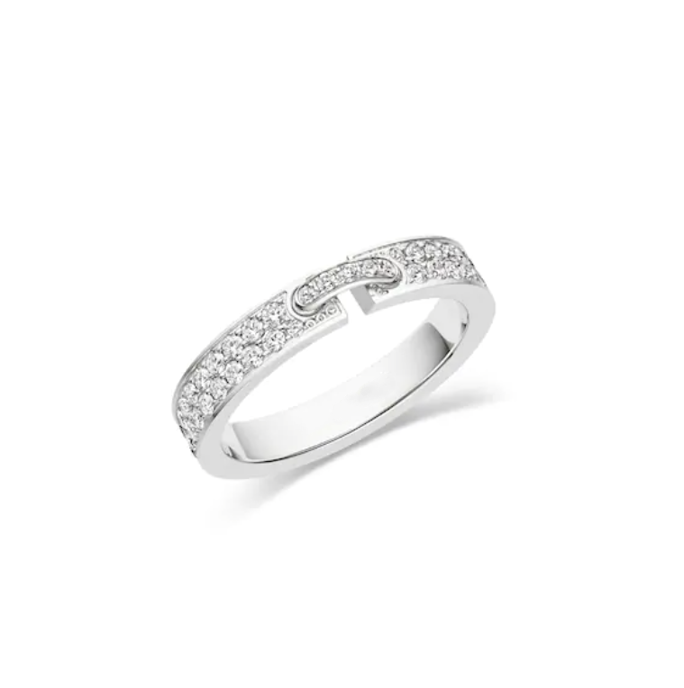 [Charm Aries Jewelry]ALLIANCE LIENS VIDENCE PAVED DIAMOND 4MM RING