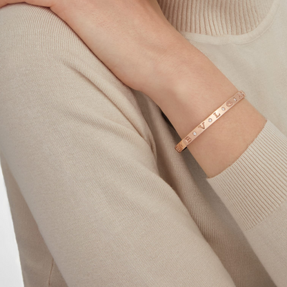 [Charm Aries Jewelry]ZERO 1 PINK GOLD 12 DIAMONDS BRACELET