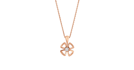 [Charm Aries Jewelry]FIOREVER NECKLACE DIAMOND CENTER