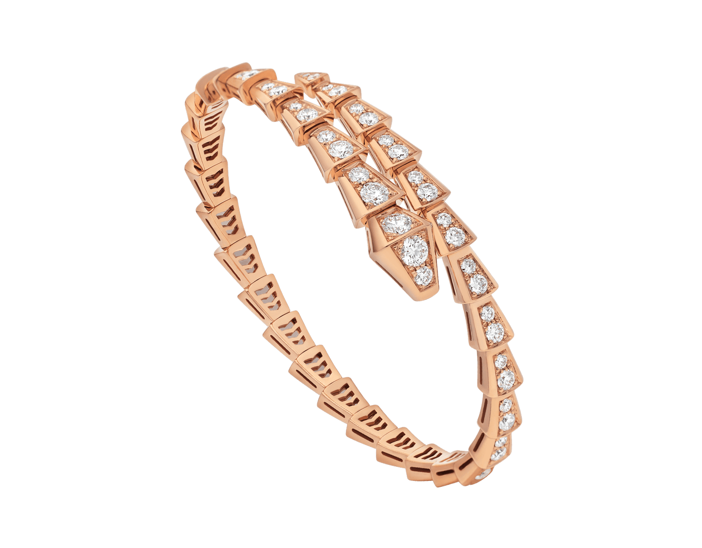 [Charm Aries Jewelry]SERPENTI BRACELET 6.8MM PINK GOLD DIAMOND
