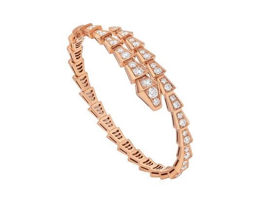 [Charm Aries Jewelry]SERPENTI BRACELET 6.8MM PINK GOLD DIAMOND