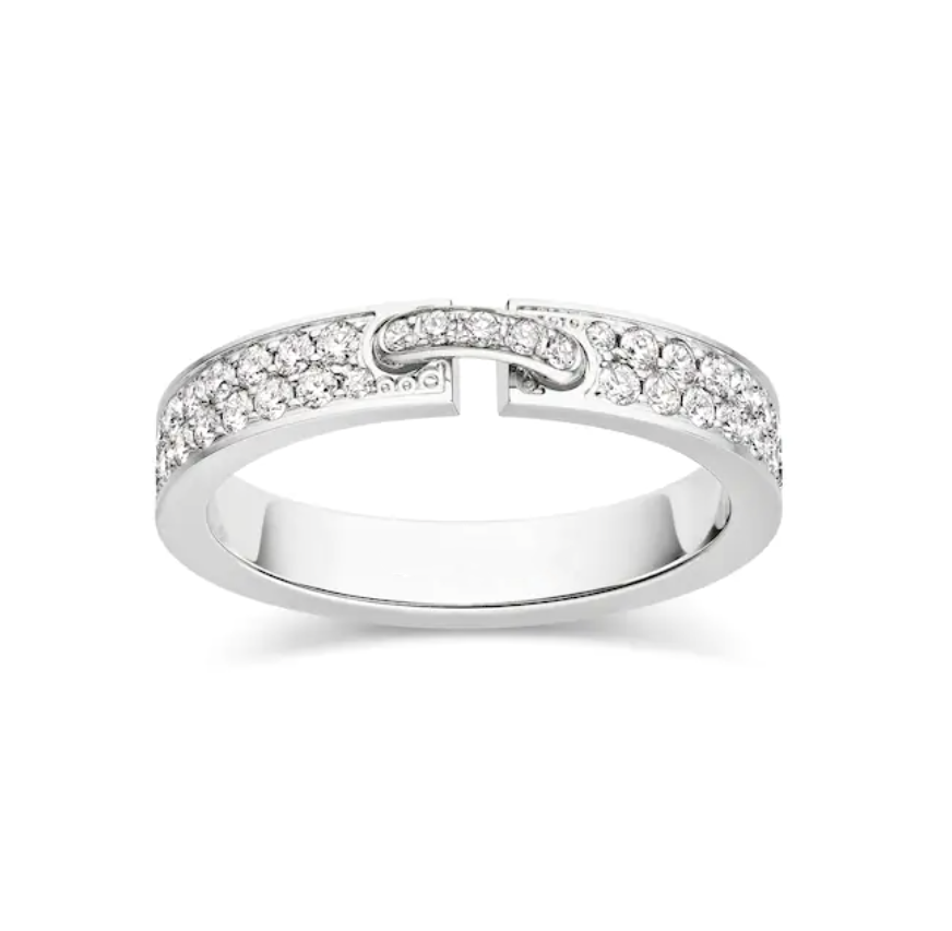 [Charm Aries Jewelry]ALLIANCE LIENS VIDENCE PAVED DIAMOND 4MM RING