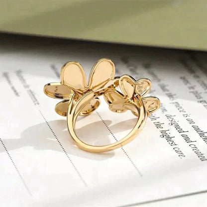 [Charm Aries Jewelry]CLOVER COMOS GOLD DIAMOND RING