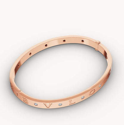 [Charm Aries Jewelry]ZERO 1 PINK GOLD 12 DIAMONDS BRACELET