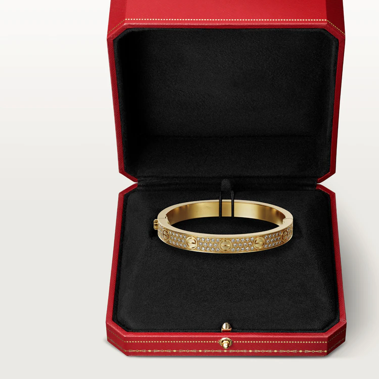 [Charm Aries Jewelry]LOVE BRACELET 6.1MM DIAMOND-PAVED