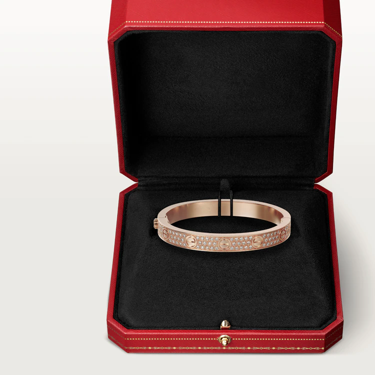 [Charm Aries Jewelry]LOVE BRACELET 6.1MM DIAMOND-PAVED
